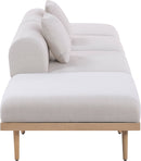 Laguna - 4 Piece 142" Outdoor Patio Armless Modular Sofa With 2 Backless Seats