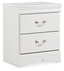 Anarasia - Two Drawer Night Stand - White