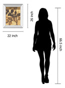 Bronzed Branches I By Norman Wyatt, Jr. - Mirror Framed Print Wall Art - Dark Brown