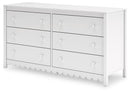 Hallityn - Six Drawer Dresser - White