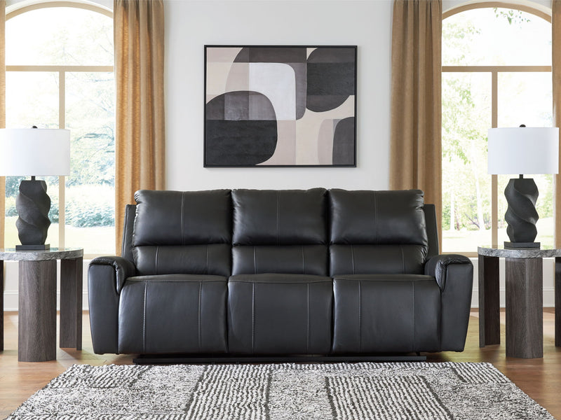 Glossmore - Black - Reclining Sofa