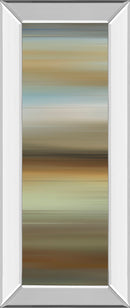 Abstract Horizon Il By James Mcmaster - Mirror Framed Print Wall Art - Dark Brown