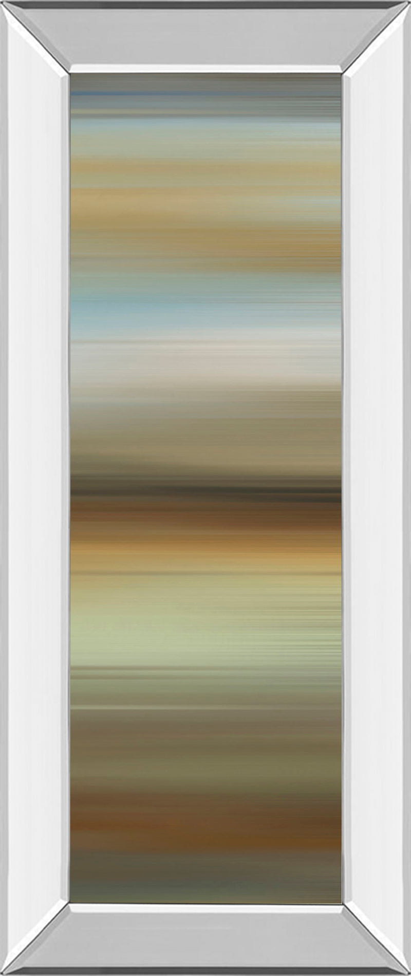Abstract Horizon Il By James Mcmaster - Mirror Framed Print Wall Art - Dark Brown