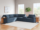Modmax - 6-Piece Sectional With Storage Console - Fabric - Ink
