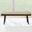 Vida - PU Dining Bench - Sand / Black
