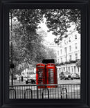 Crimson Callboxes - 28" x 34" Framed Wall Art