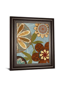 Persian Garden Il By Katrina Craven - Framed Print Wall Art - Blue