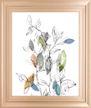 Spring Leaves I By Meyers, R. - Framed Print Wall Art - Blue