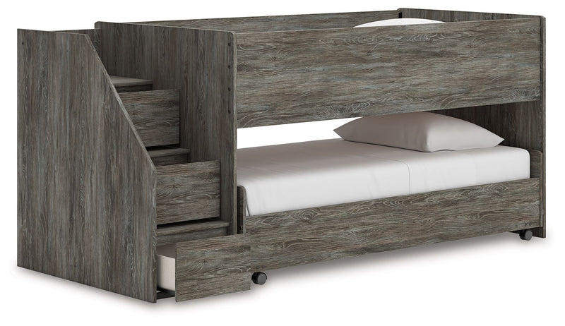 Frandern - Gray - Twin Over Twin Loft Bed