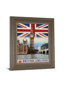 Vintage Travel London By The Portmanteau Collection - Framed Print Wall Art - Red