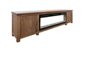 Natural Parota 93" Electric Fireplace