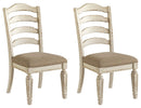 Realyn - Dining UPH Side Chair (Set of 2) - Ladderback - Chipped White