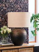 Newgerhard - Metal Table Lamp - Brown / Black