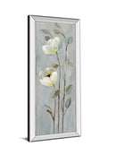 Neutral Branches II On Gray By Silvia Vassileva - Mirrored Frame Wall Art - Light Gray