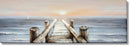 Serene Sunrise Pier - 20" x 59" Framed Wall Art