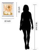 Beautiful Cream Peonies Script Il By Patricia Pinto - Mirror Framed Print Wall Art - Gold