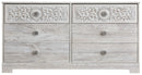 Paxberry - Six Drawer Dresser - Weatherworn - Whitewash