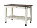 Steve Silver Cayla Two Tone Kitchen Cart in Antiqued White