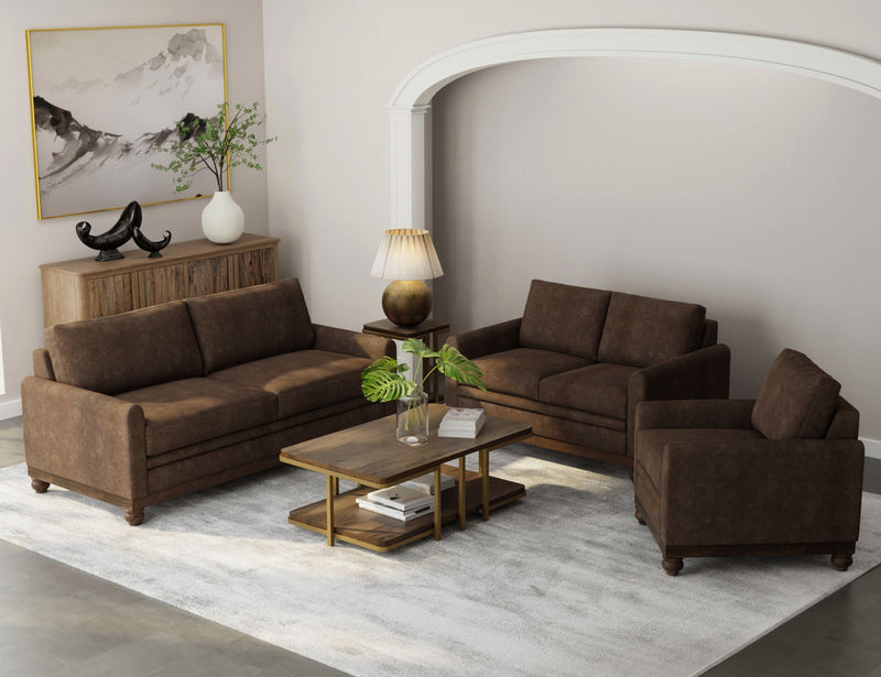Pueblo Gray - Loveseat - Brown