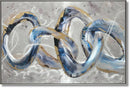Icy Linked Currents - 32" x 47" Framed Wall Art