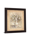 Ivory Blossom Pitcher - 28" x 34" Framed Wall Art