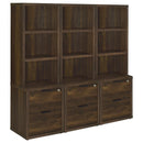 Westpark - 3 Piece Wall Unit Bookcase Set With USB