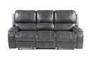 Steve Silver Keily Manual Reclining Sofa w/ Dropdown Table in Dove Grey