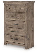 Rusticott - Five Drawer Chest - Brown