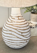 Aleela - Metal Table Lamp  - White / Gold Finish