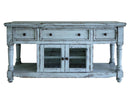 Aruba 70" TV Stand, w/3 Drawers and 2 Doors, in Sky Blue Finish
