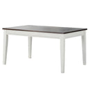Steve Silver Caylie Dining Table in Two-tone Ivory and Driftwood