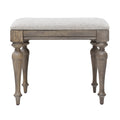 Steve Silver Highland Park Vanity Bench in Waxed Driftwood