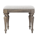 Steve Silver Highland Park Vanity Bench in Waxed Driftwood