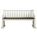 Steve Silver Joanna Bench with Back in Two-tone Ivory and Mocha