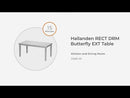 Hallanden - Rectangular Dining Room Butterfly Extension Table - Gray