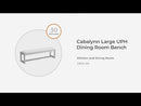 Cabalynn - Large Uph Dining Room Bench - Oatmeal / Light Brown