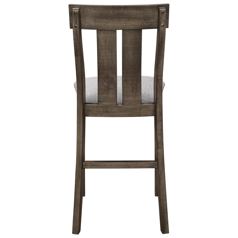 Crown Mark Quincy Counter Height Chair (Set of 2) in Light Brown