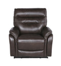 Steve Silver Fortuna Leather Dual Power Recliner in Coffee