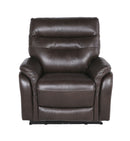 Steve Silver Fortuna Leather Dual Power Recliner in Coffee