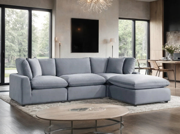 Sky Velvet Sectional