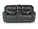 Steve Silver Isabella Manual Reclining Console Loveseat in Grey