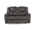 Steve Silver Katrine Manual Reclining Loveseat in Charcoal