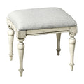 Steve Silver Highland Park Vanity Bench in Cathedral White