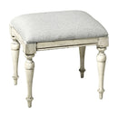Steve Silver Highland Park Vanity Bench in Cathedral White