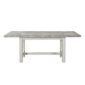 Steve Silver Canova Gray Marble Top Dining Table in Cathedral White