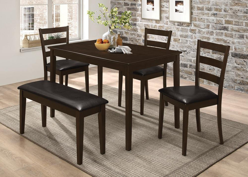 Taraval Cappuccino Five Piece Dining Set With Bench image
