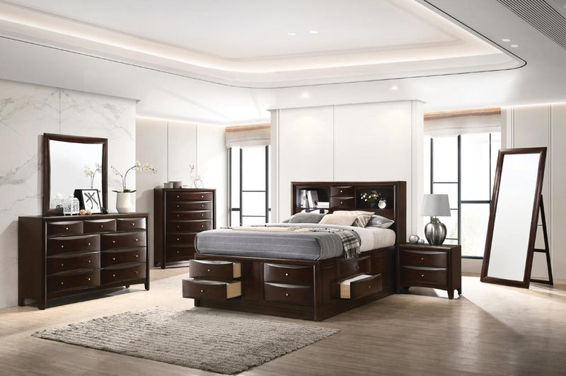 Phoenix Cappuccino California King Five Piece Bedroom Set image