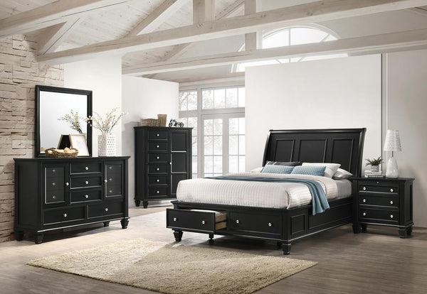 Sandy Beach Black King Four Piece Bedroom Set image