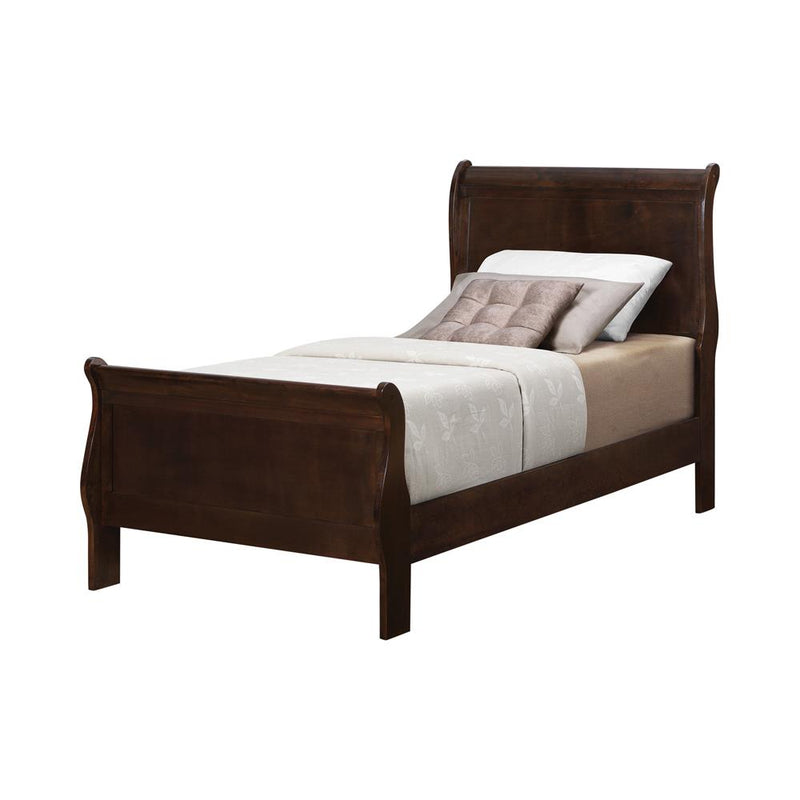 Louis Philippe Cappuccino Twin Sleigh Bed image