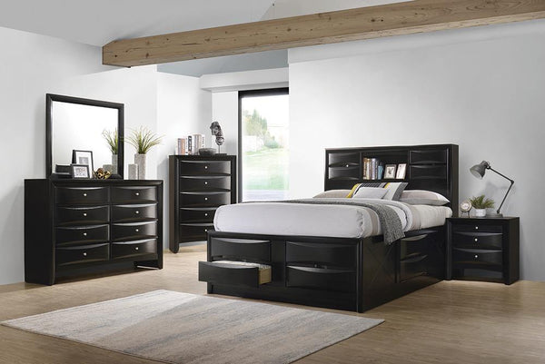 Briana Transitional Black Eastern King Five Piece Bedroom Set image